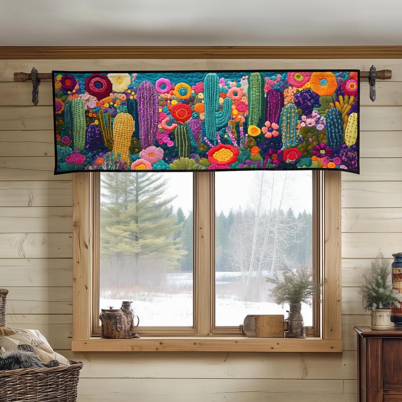 Cactus Garden Quilted Valance LD06