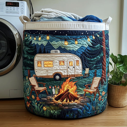 Camping Vibe Quilted Laundry Basket LD04