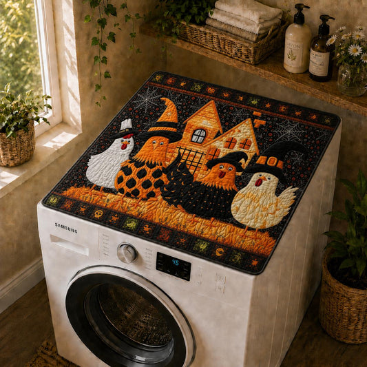 Spooky Witch Chickens Quilted Washing Machine Cover LD23QLTWMC