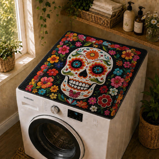 Mexican Floral Calavera Quilted Washing Machine Cover LD24QLTWMC