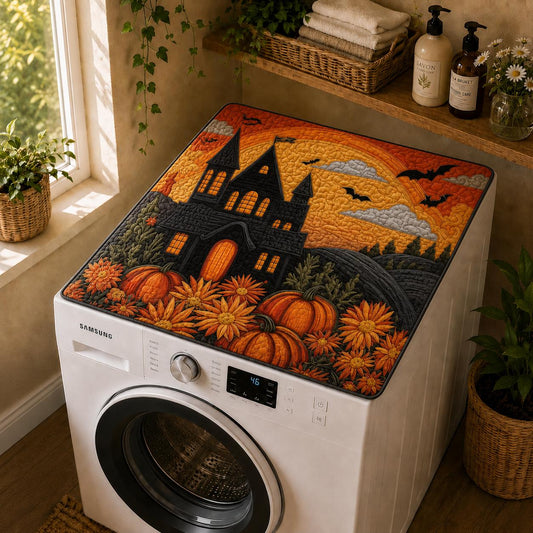Halloween Haunted House Quilted Washing Machine Cover LD26QLTWMC