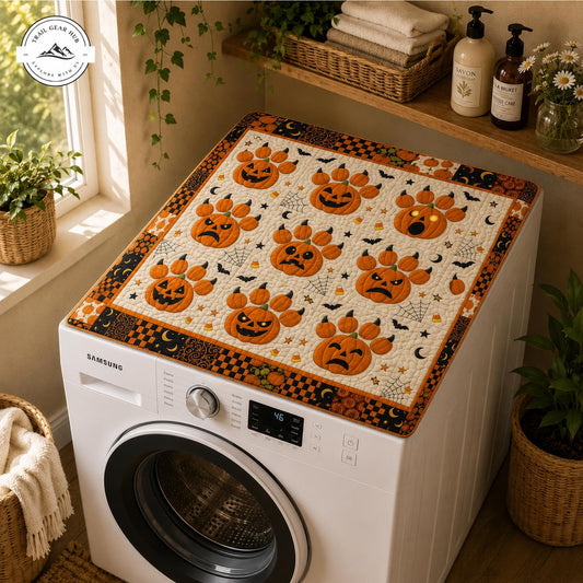Spooky Dog Cat Paw Quilted Washing Machine Cover LD28QLTWMC