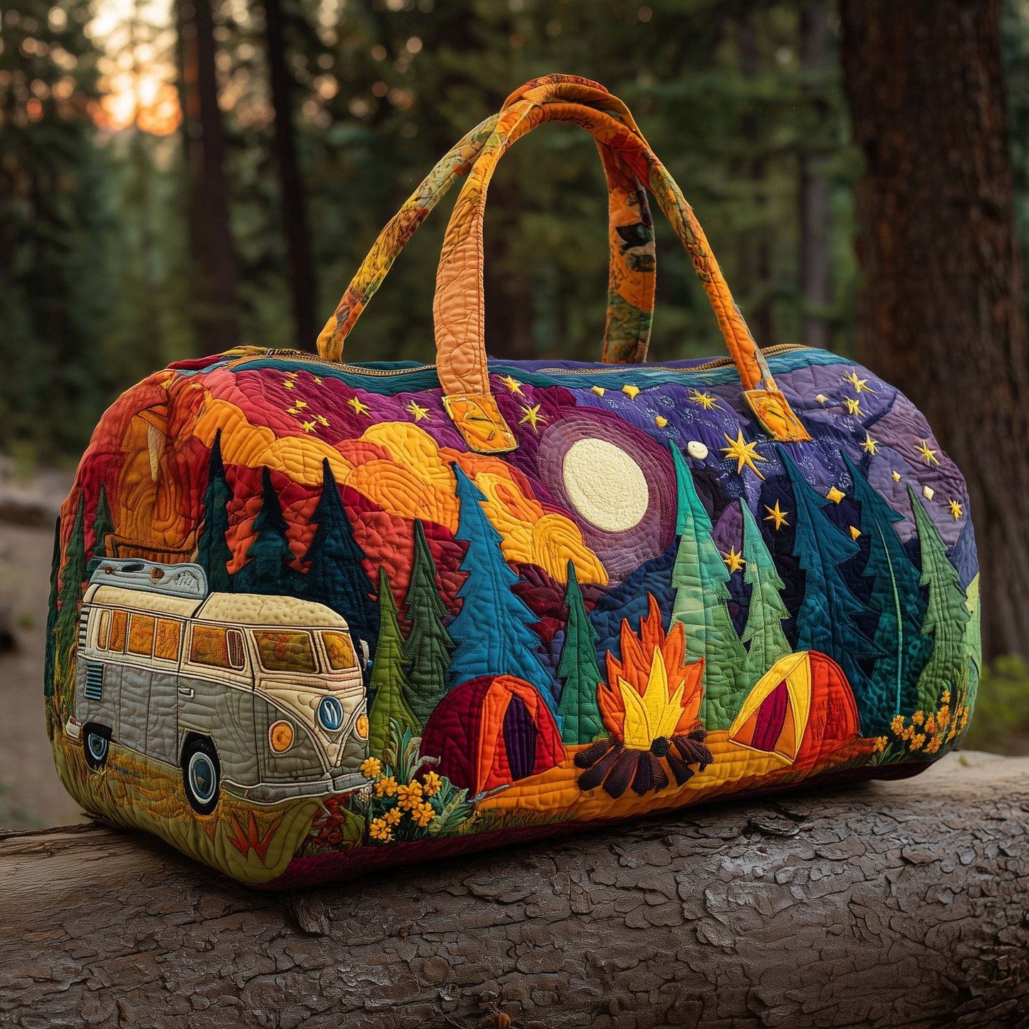 Camping Vibe Quilted Duffle Bag