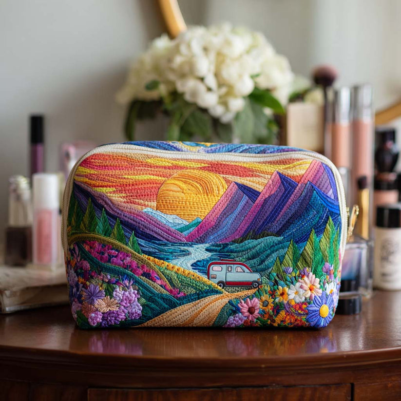 Natures Journey Ride Quilted Makeup Bag LD06