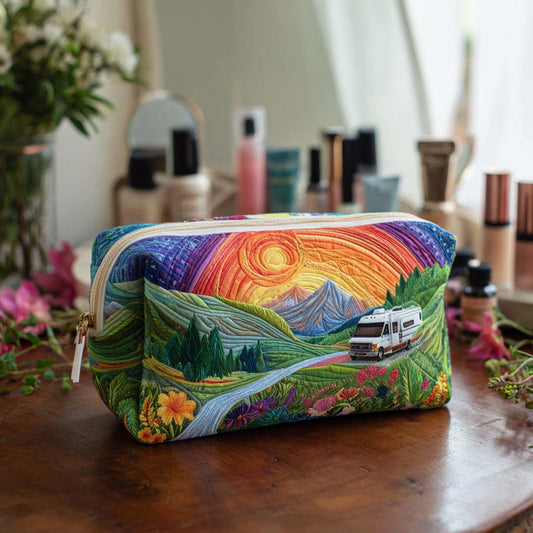 Valley Sunrise Camper Quilted Makeup Bag LD07