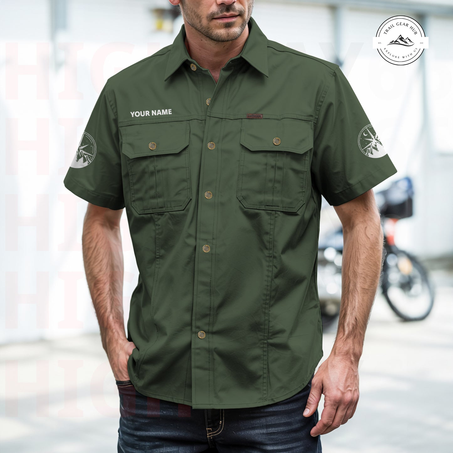 Trail Gear Hub Adventure Edition Men’s Short Sleeve Cargo Shirt LV05