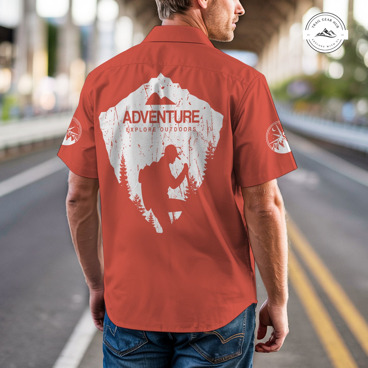 Trail Gear Hub Adventure Edition Men’s Short Sleeve Cargo Shirt LV05
