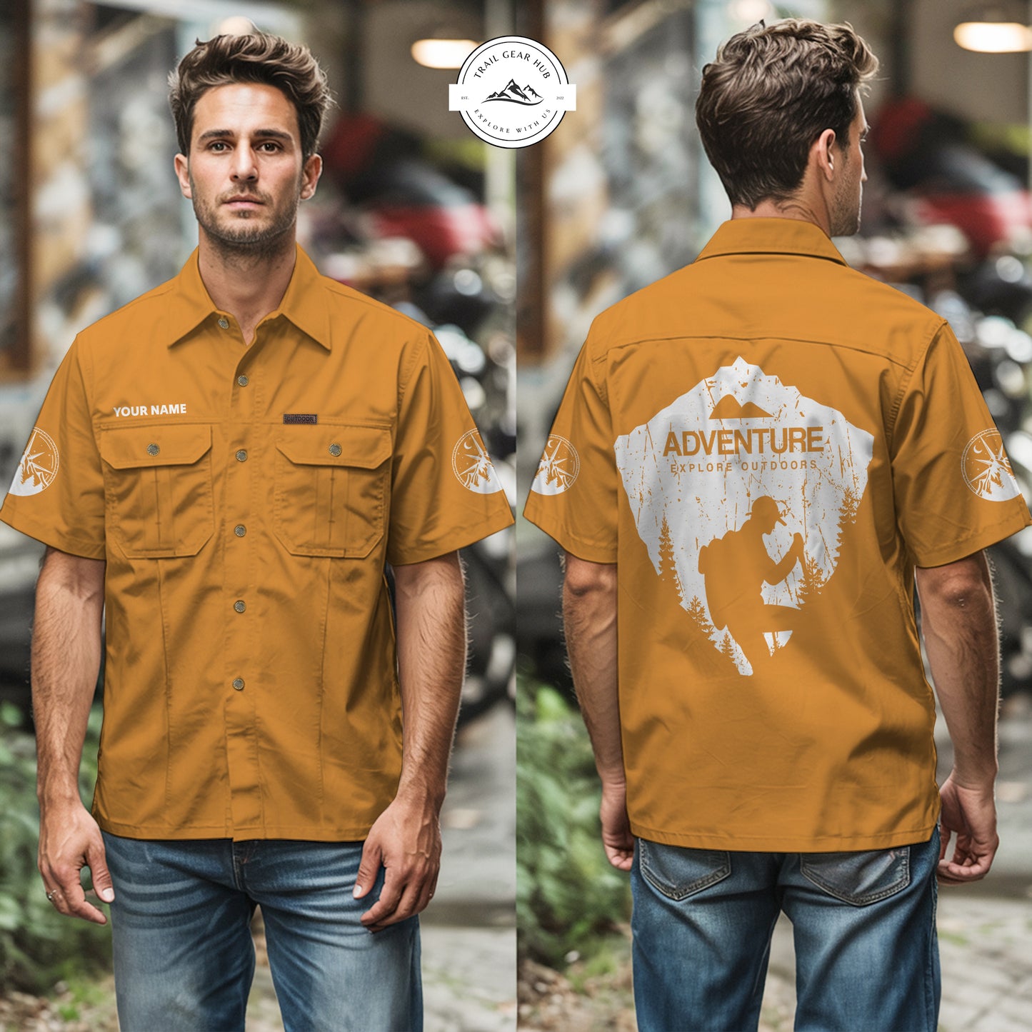 Trail Gear Hub Adventure Edition Men’s Short Sleeve Cargo Shirt LV05