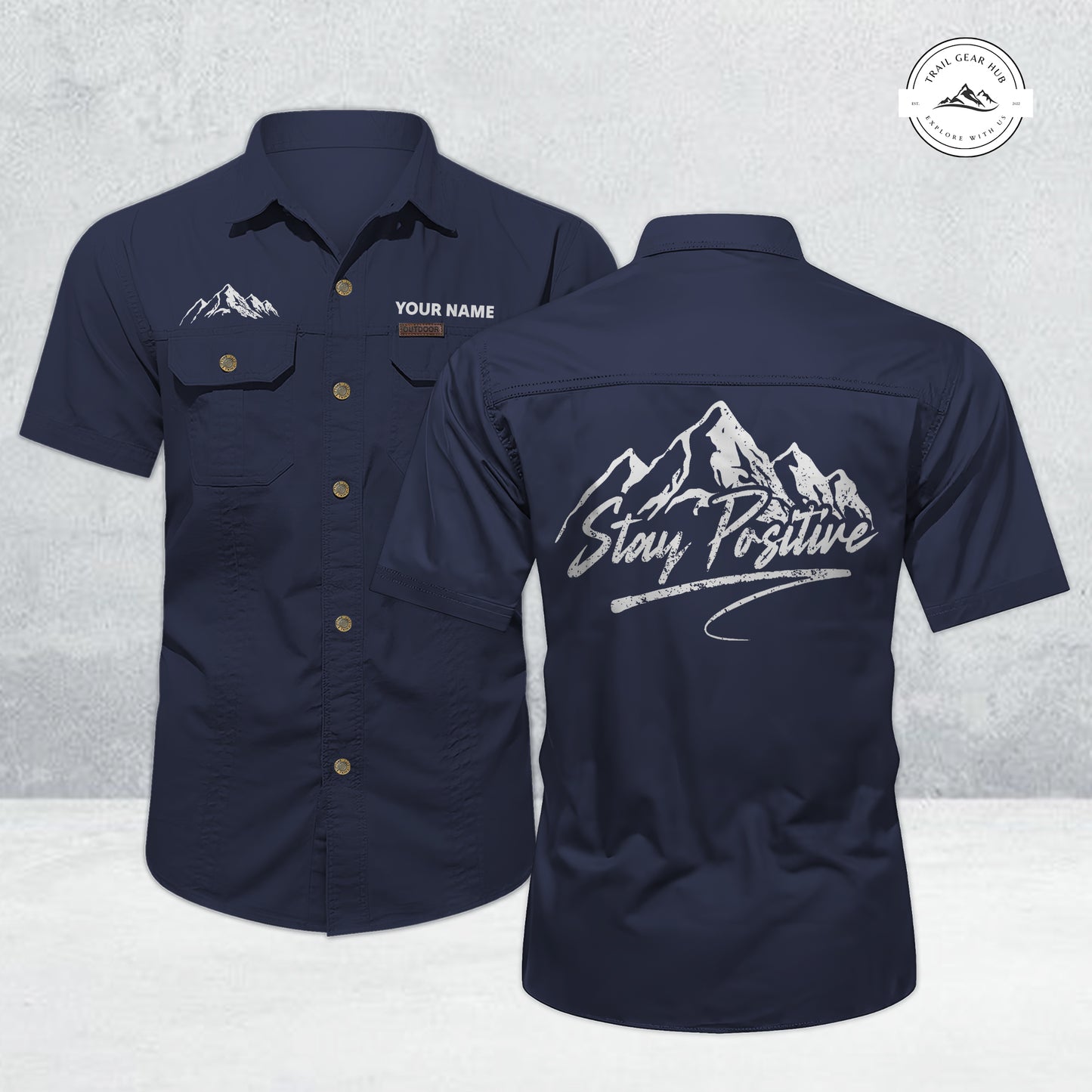 Trail Gear Hub Adventure Edition Men’s Short Sleeve Cargo Shirt LV06