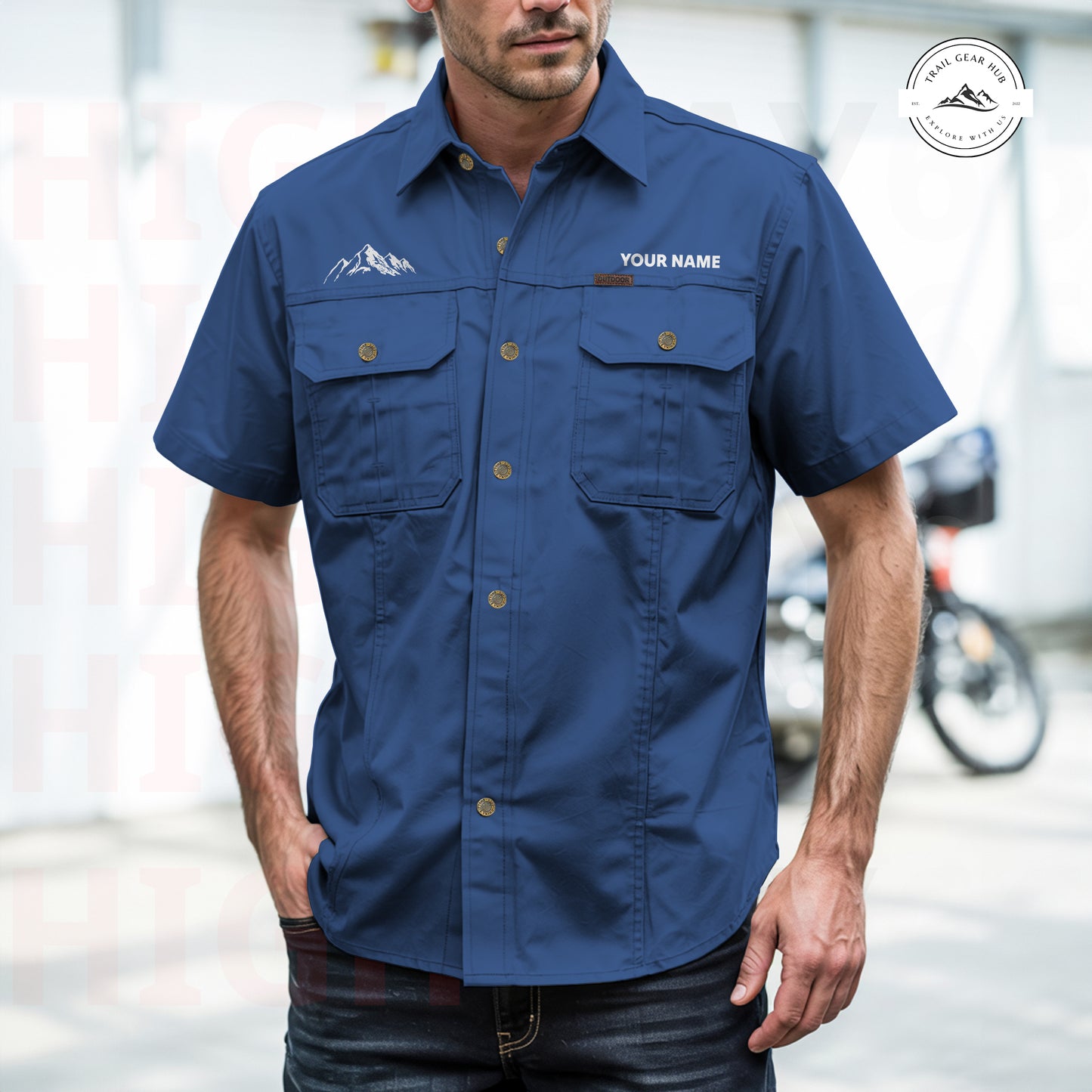 Trail Gear Hub Adventure Edition Men’s Short Sleeve Cargo Shirt LV06