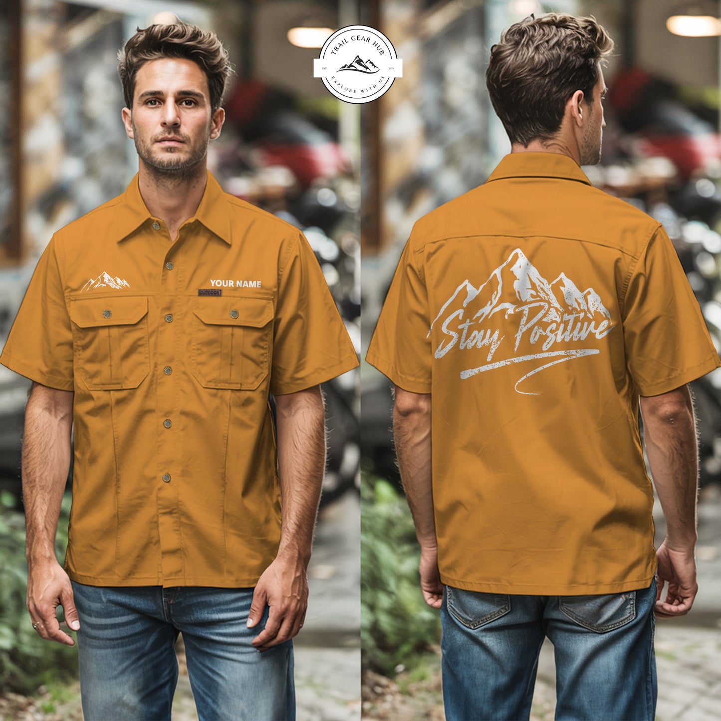 Trail Gear Hub Adventure Edition Men’s Short Sleeve Cargo Shirt LV06