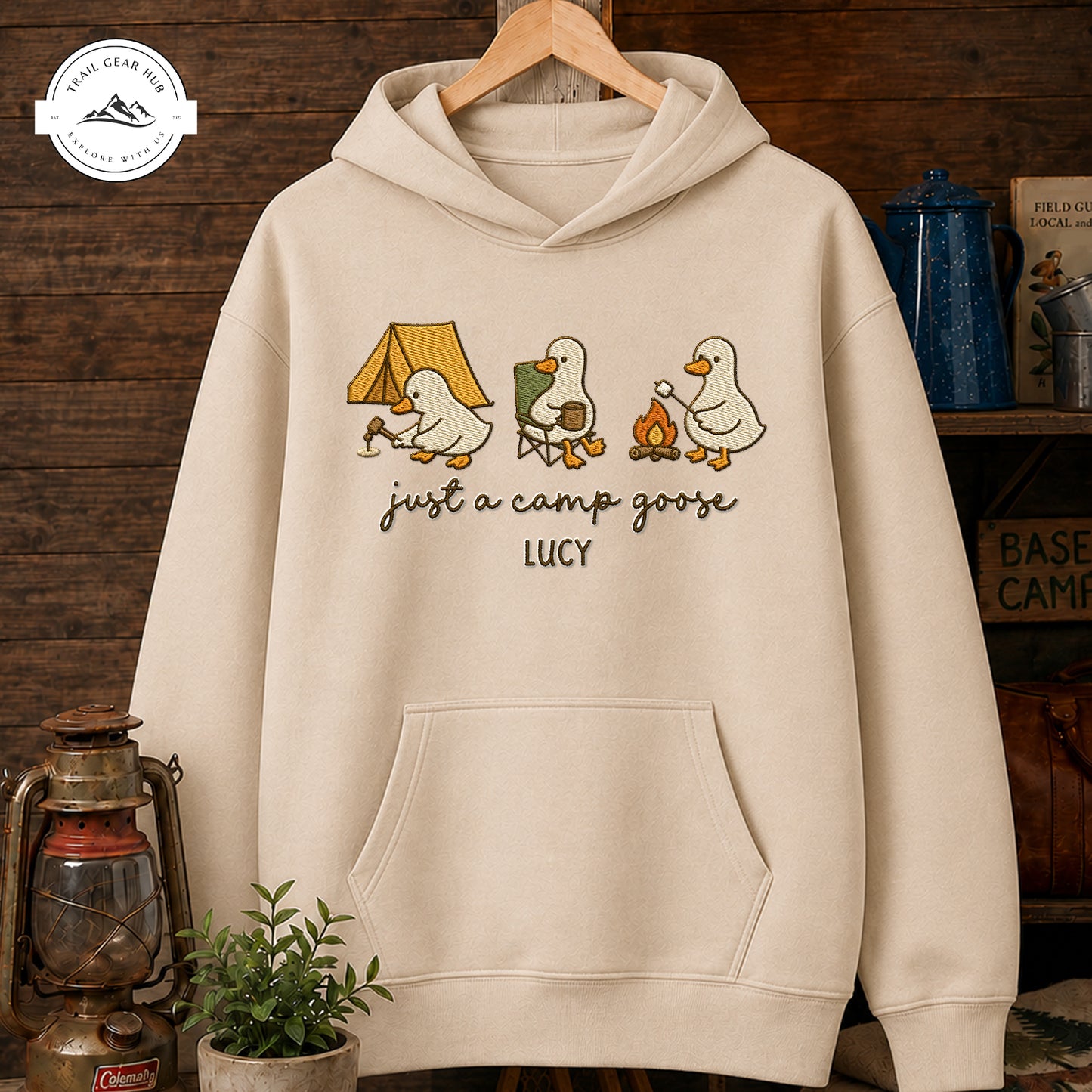 Just A Camp Goose Personalized Embroidered T-Shirt Sweatshirt Hoodie LV03