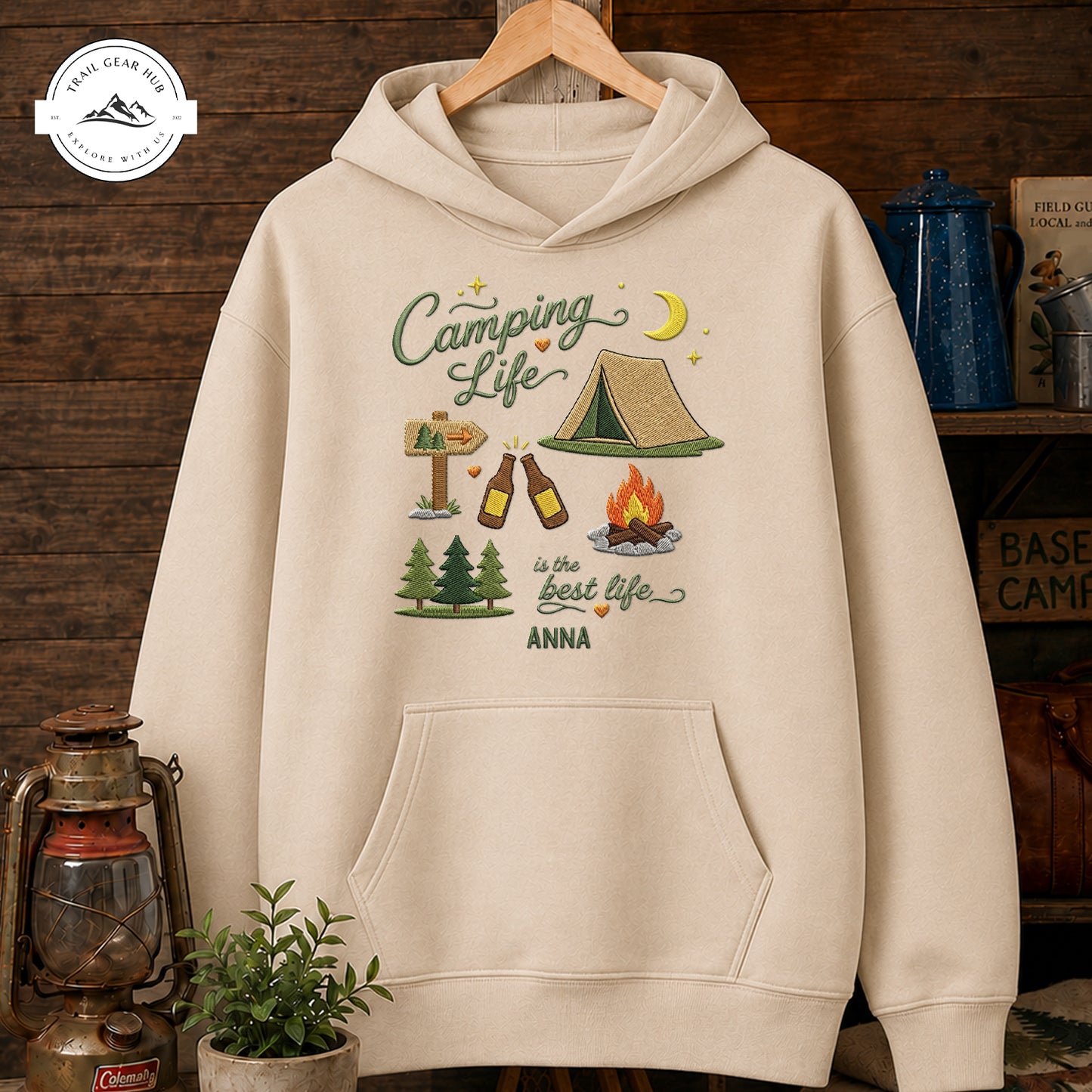 Camping Life Personalized Embroidered T-Shirt Sweatshirt Hoodie LV04