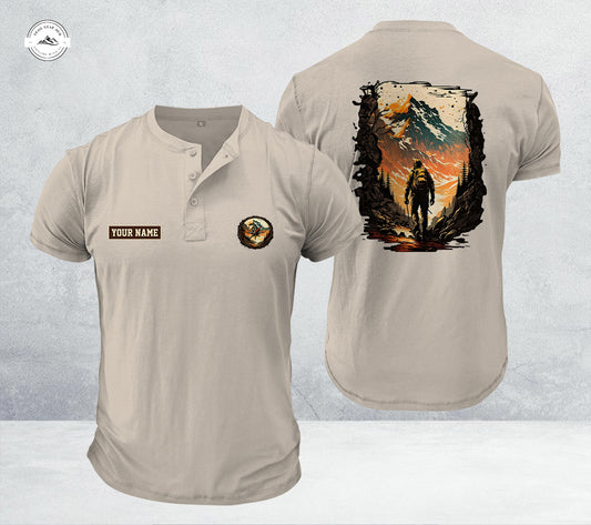 Into The Wild Camping Henley Shirt LV03