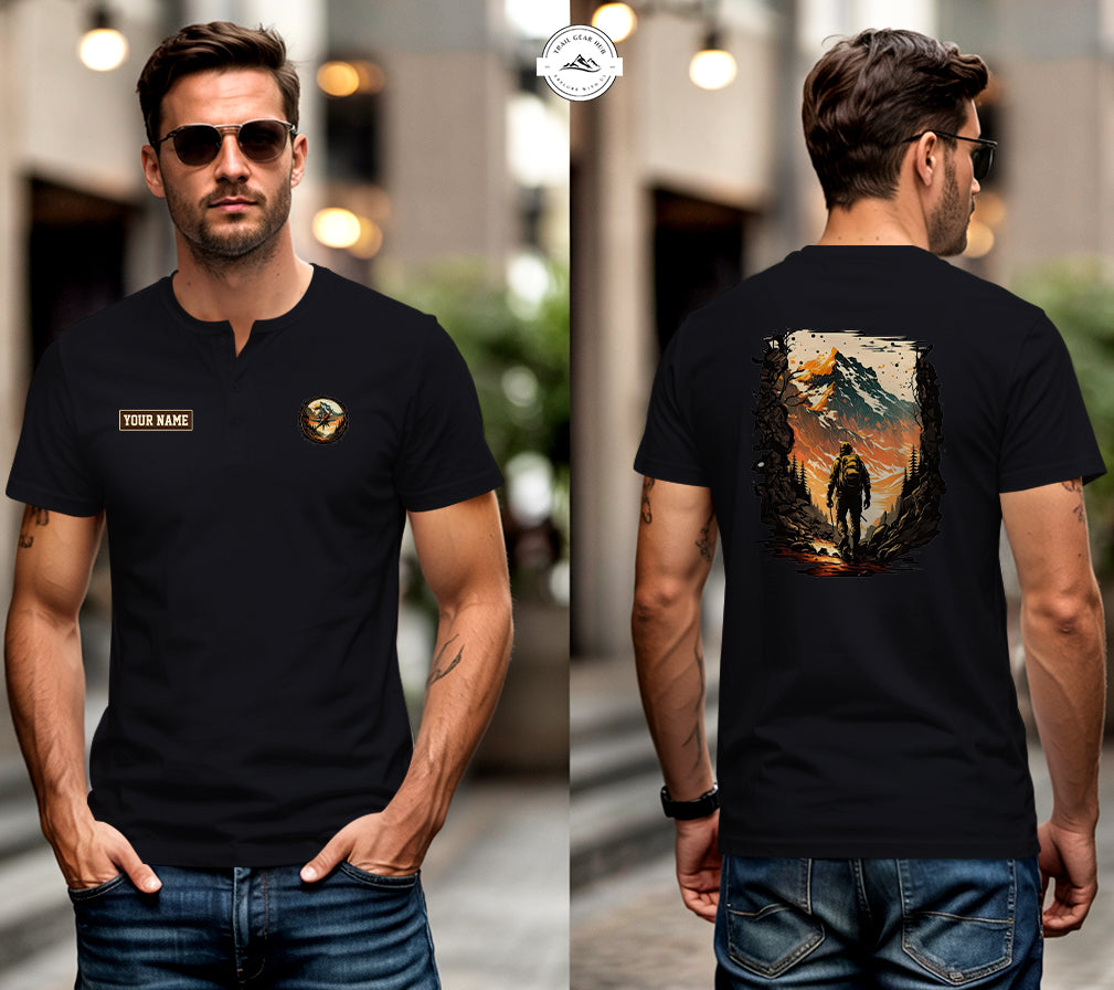 Into The Wild Camping Henley Shirt LV03
