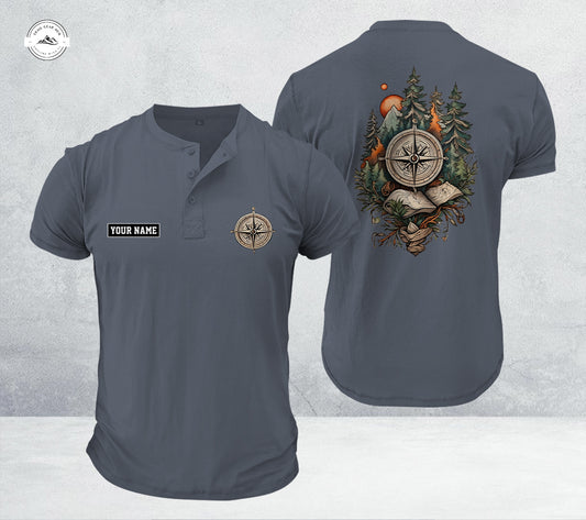 Compass Forest Adventure Henley Shirt LV04