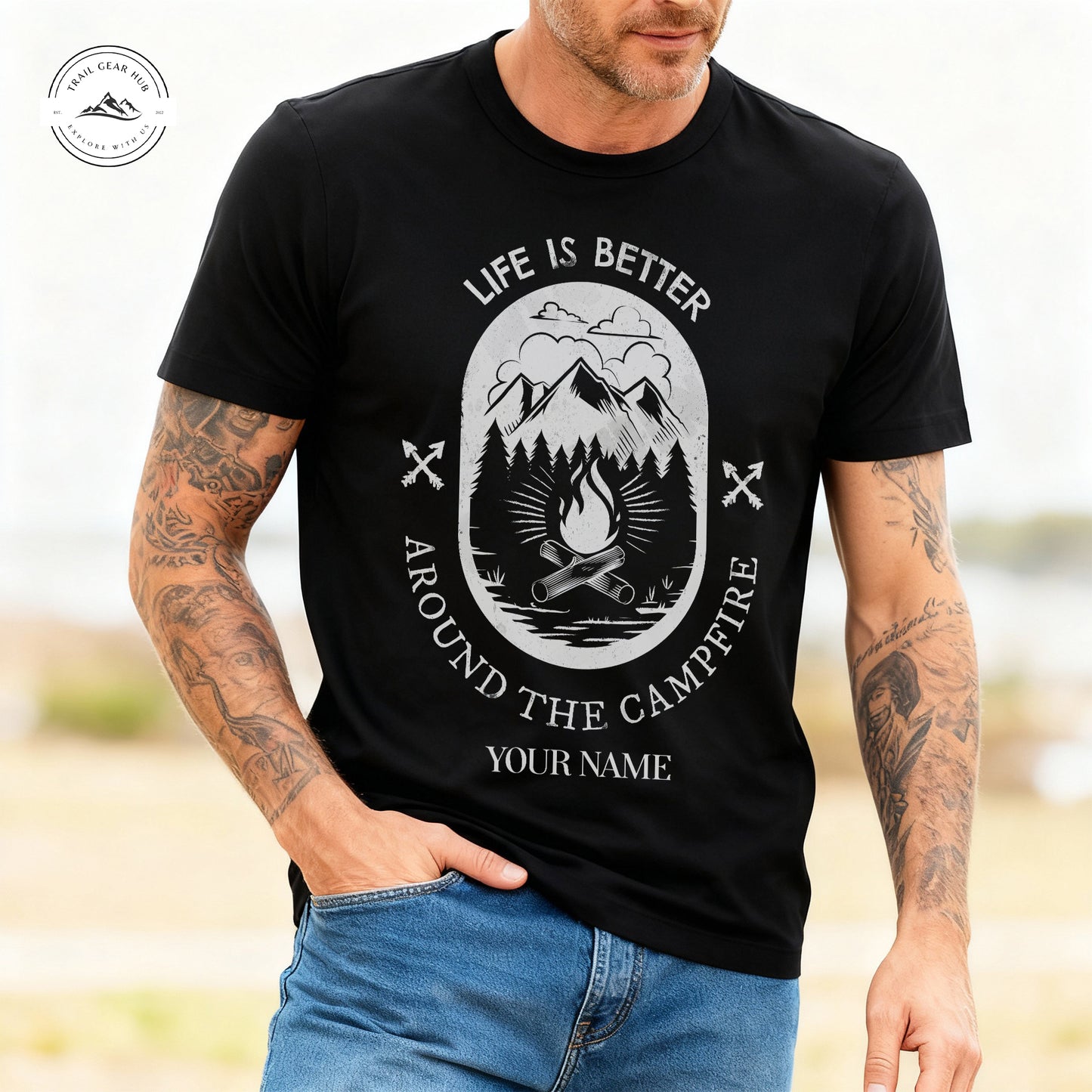 Trail Gear Hub Campfire Life Personalized T-Shirt LV08