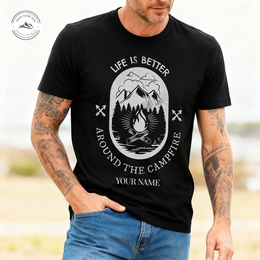 Trail Gear Hub Campfire Life Personalized T-Shirt LV08