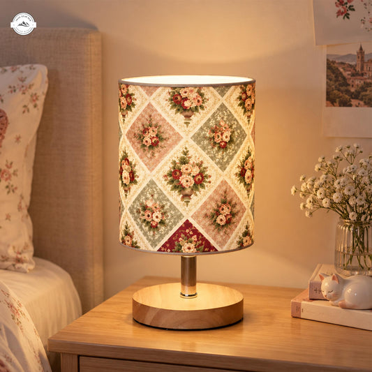 Vintage Floral Pattern Fabric Lamp LV12