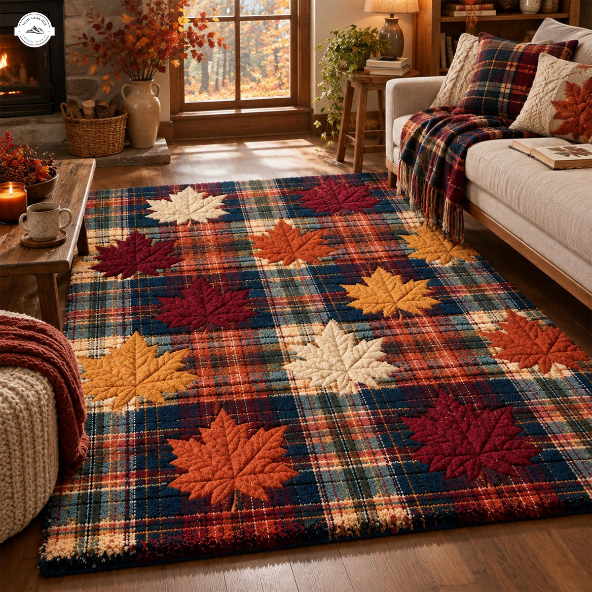 Maple Plaid Premium Faux Cashmere Area Rug LV19