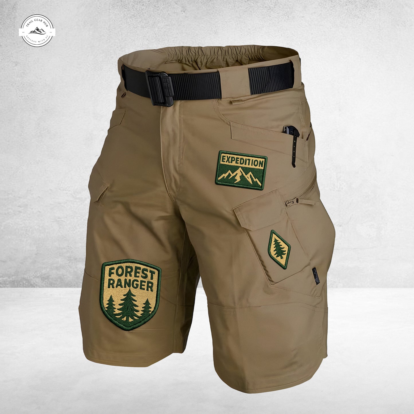 Trail Gear Hub Special Edition Front Pockets Men Shorts (Belt Not Included) LV03