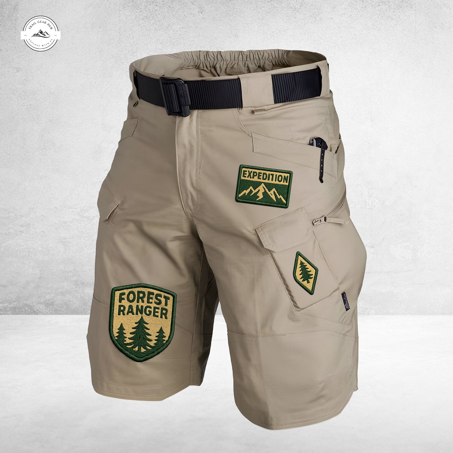 Trail Gear Hub Special Edition Front Pockets Men Shorts (Belt Not Included) LV03