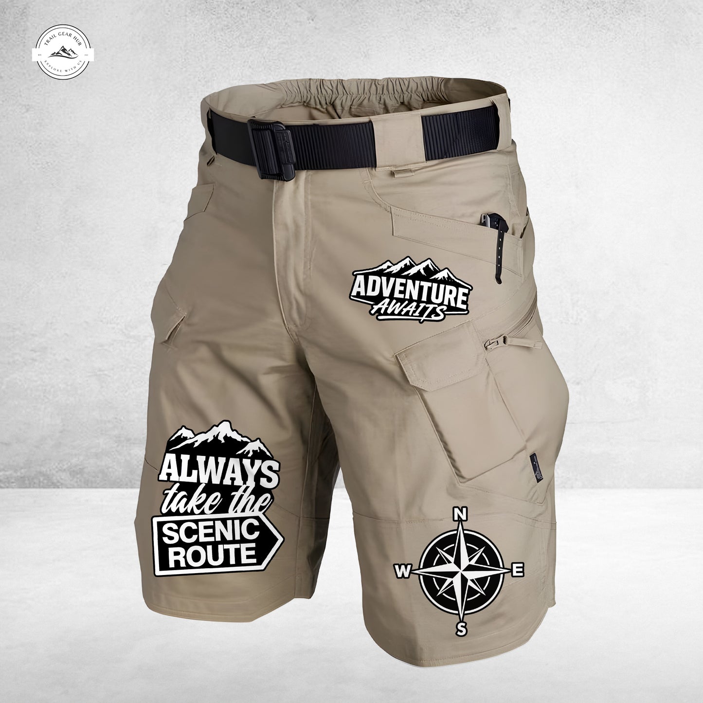 Trail Gear Hub Special Edition Front Pockets Men Shorts (Belt Not Included) LV04