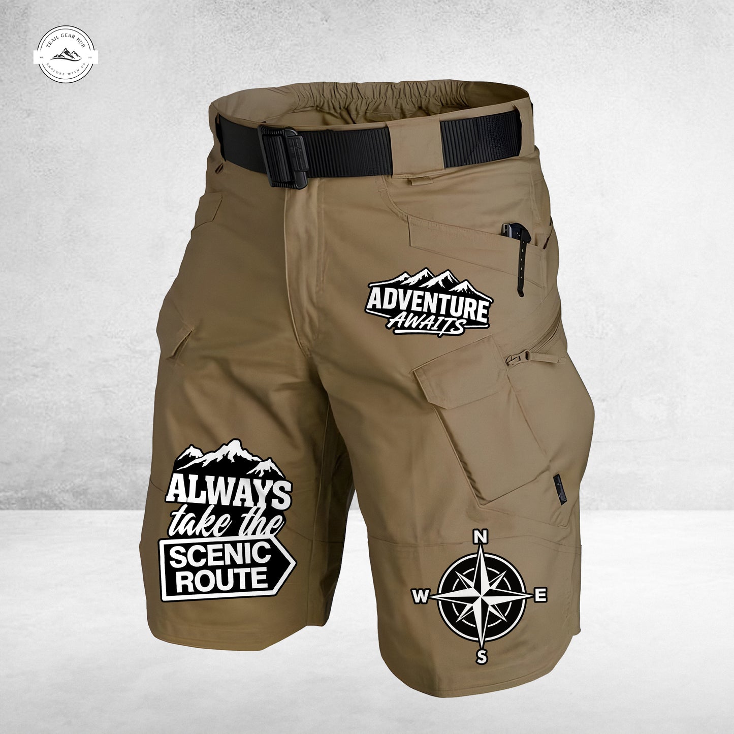 Trail Gear Hub Special Edition Front Pockets Men Shorts (Belt Not Included) LV04