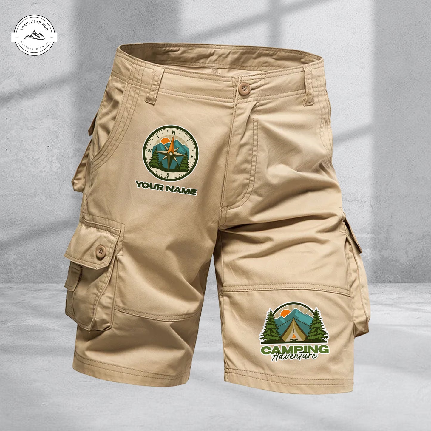 Trail Gear Hub Adventure Edition Multi-Pocket Cotton Sport Shorts LV03