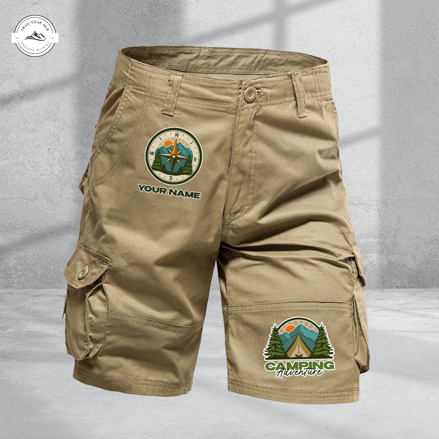 Trail Gear Hub Adventure Edition Multi-Pocket Cotton Sport Shorts LV03