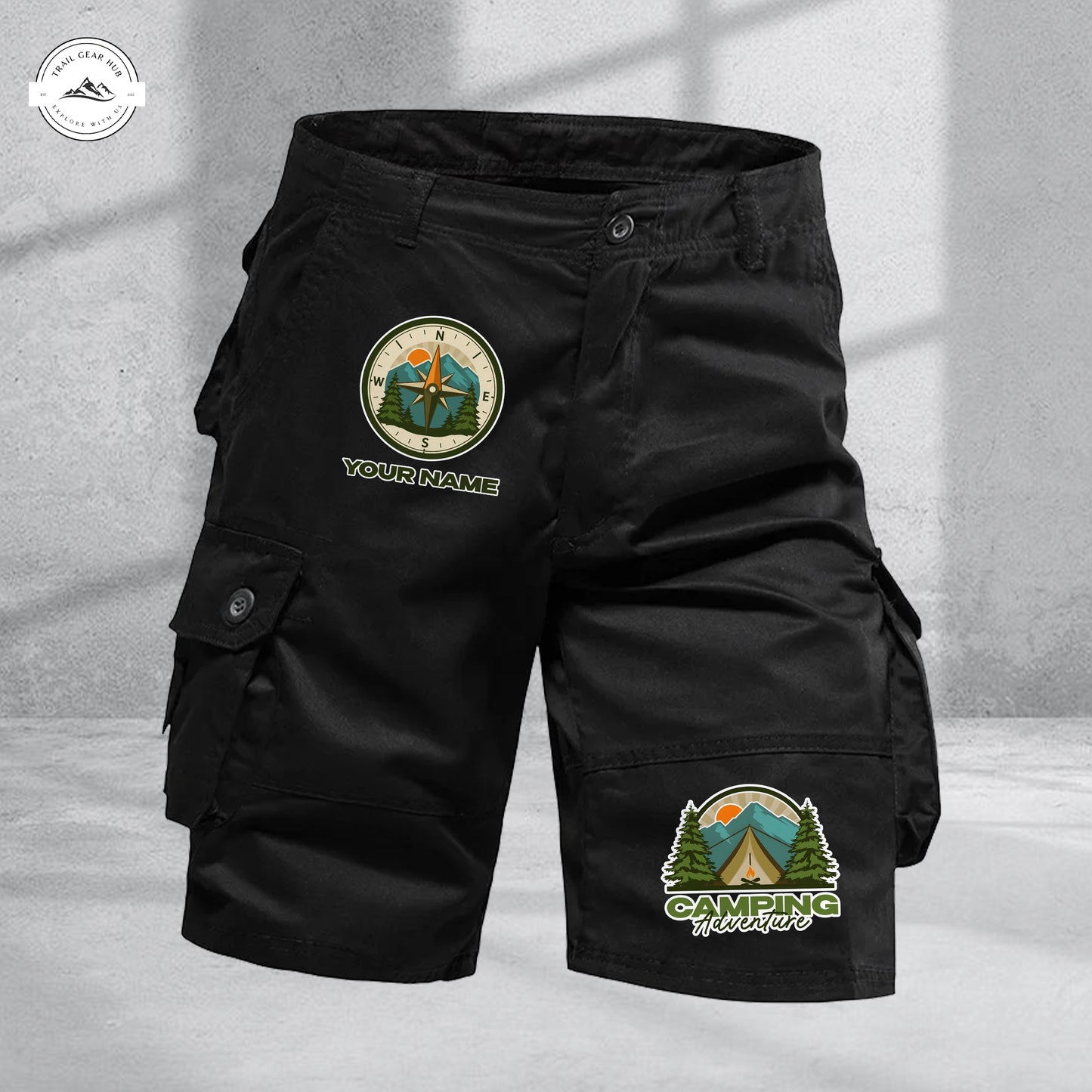 Trail Gear Hub Adventure Edition Multi-Pocket Cotton Sport Shorts LV03