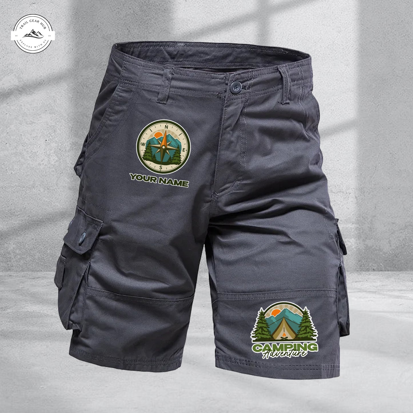 Trail Gear Hub Adventure Edition Multi-Pocket Cotton Sport Shorts LV03