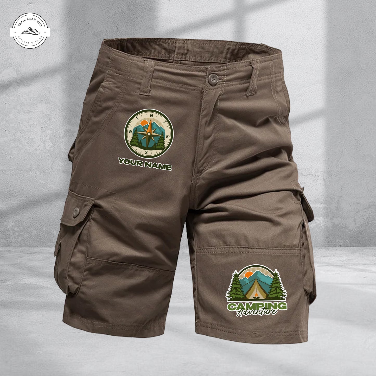 Trail Gear Hub Adventure Edition Multi-Pocket Cotton Sport Shorts LV03