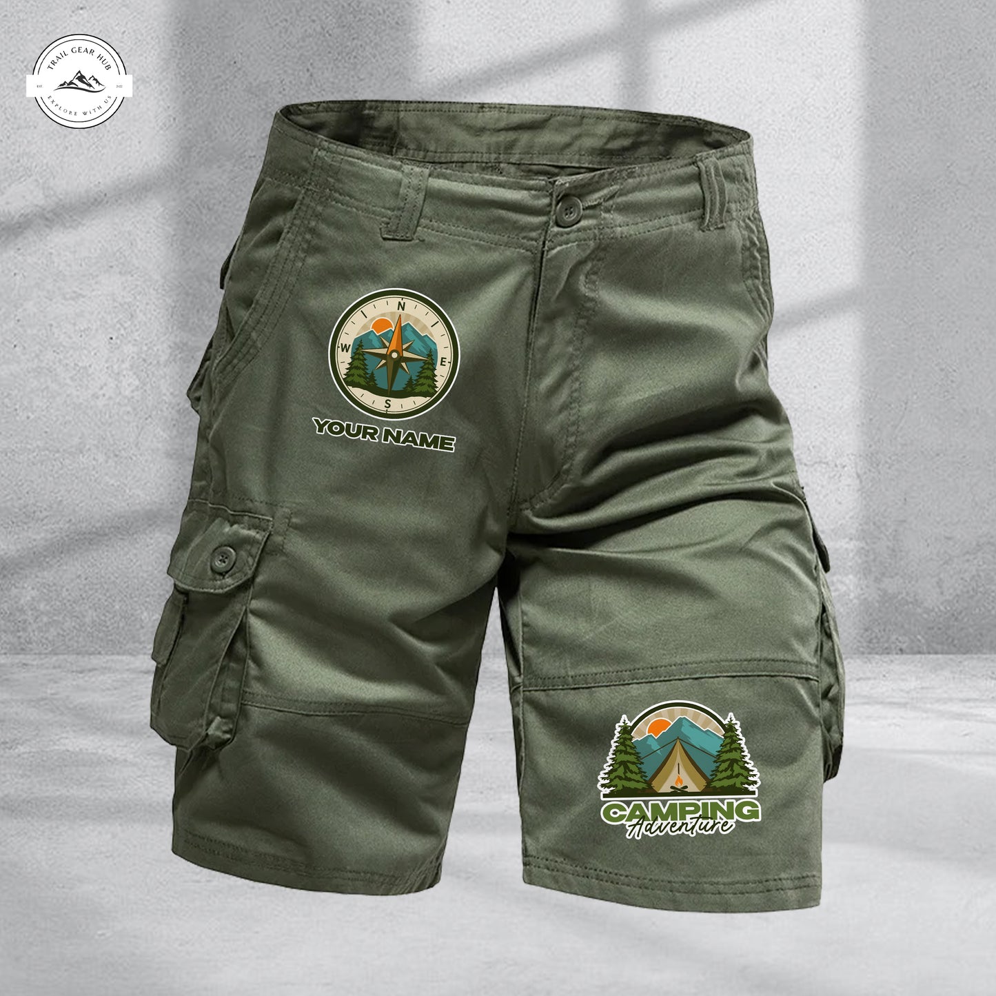 Trail Gear Hub Adventure Edition Multi-Pocket Cotton Sport Shorts LV03