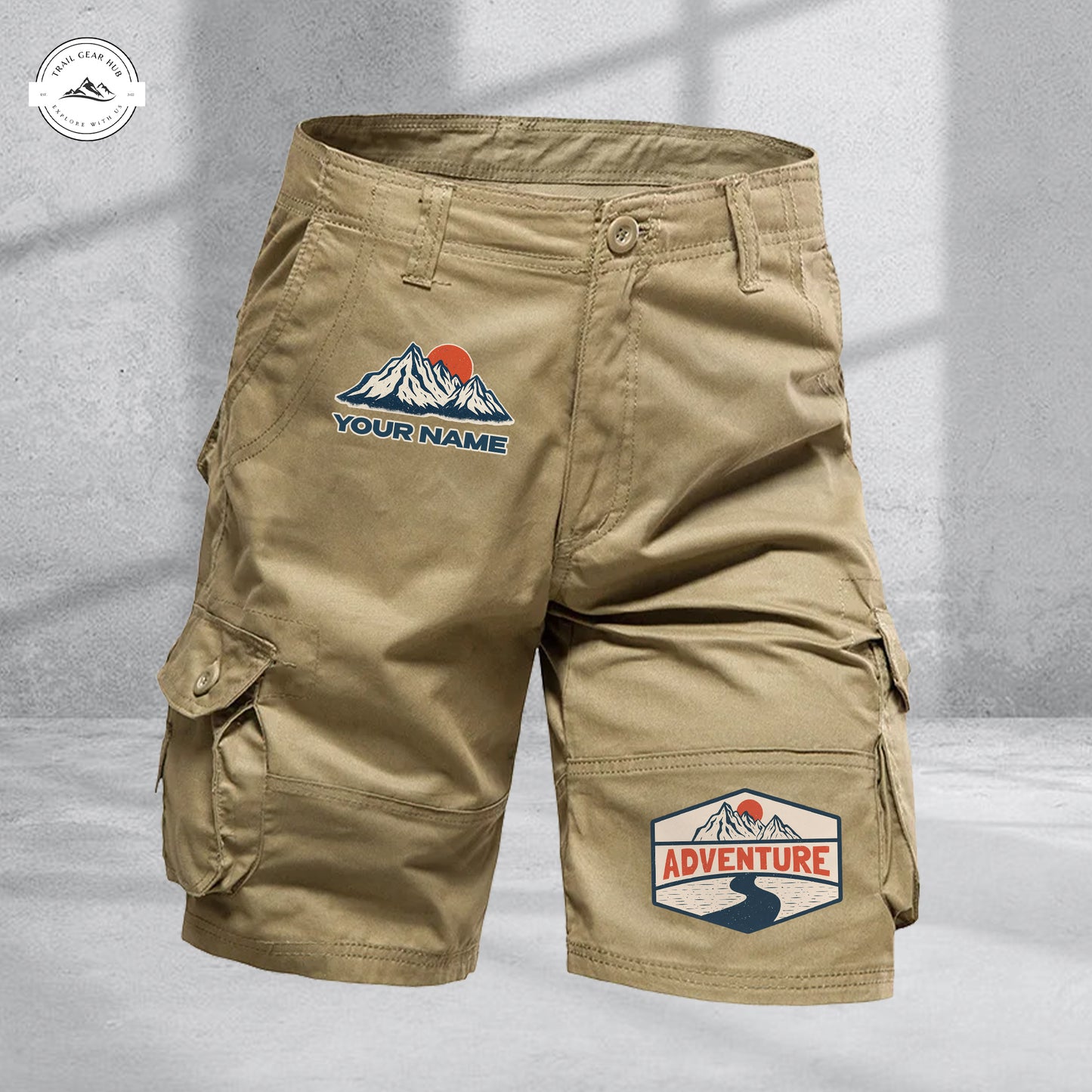 Trail Gear Hub Adventure Edition Multi-Pocket Cotton Sport Shorts LV04