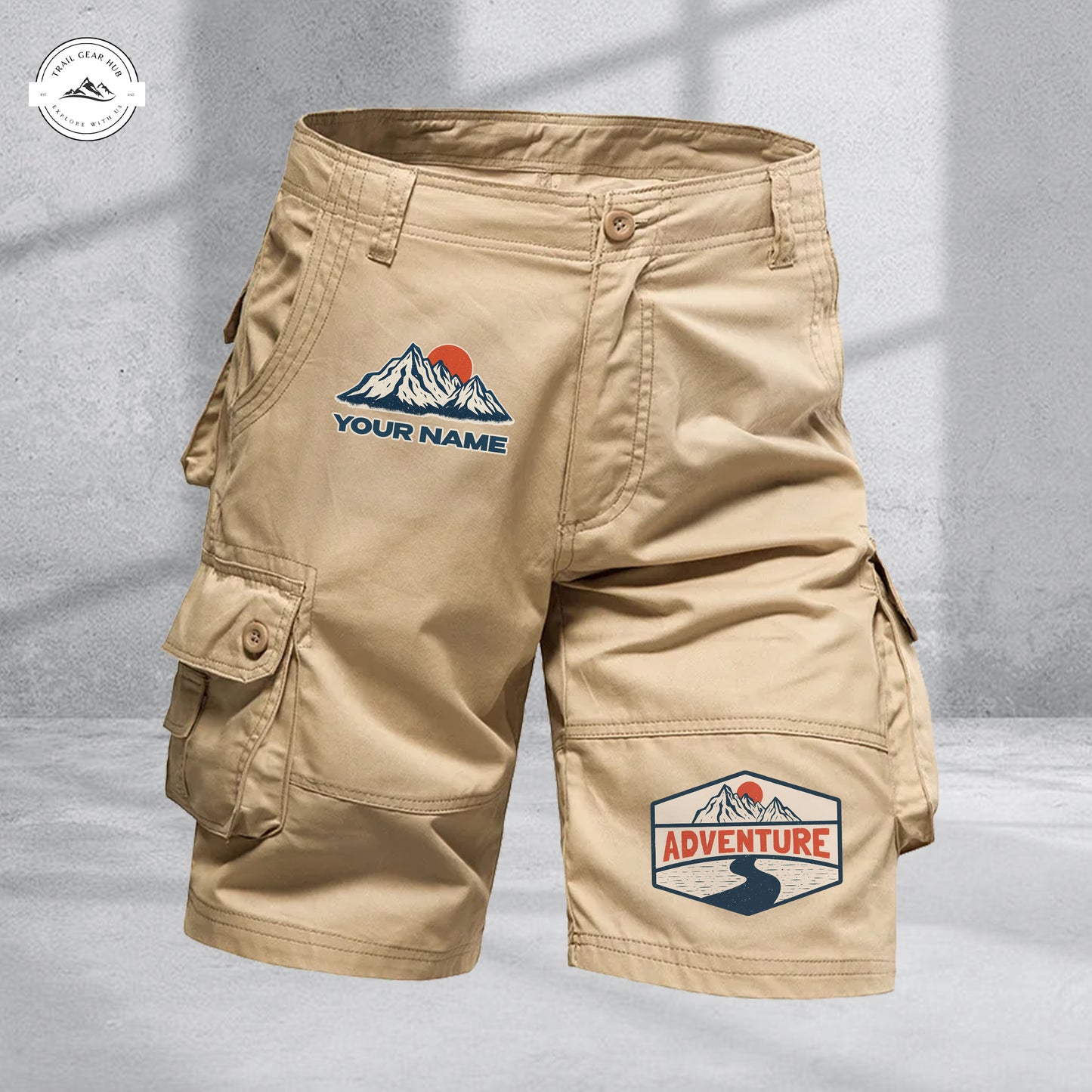 Trail Gear Hub Adventure Edition Multi-Pocket Cotton Sport Shorts LV04