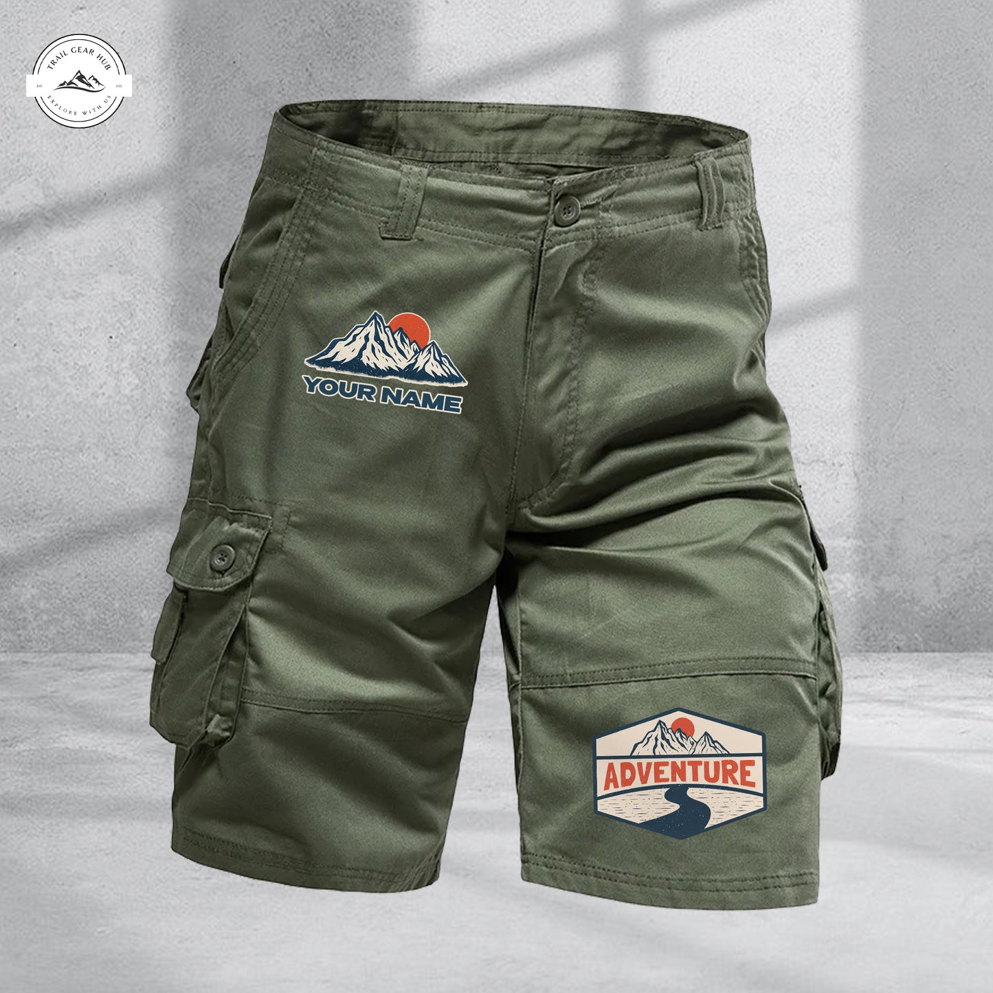 Trail Gear Hub Adventure Edition Multi-Pocket Cotton Sport Shorts LV04