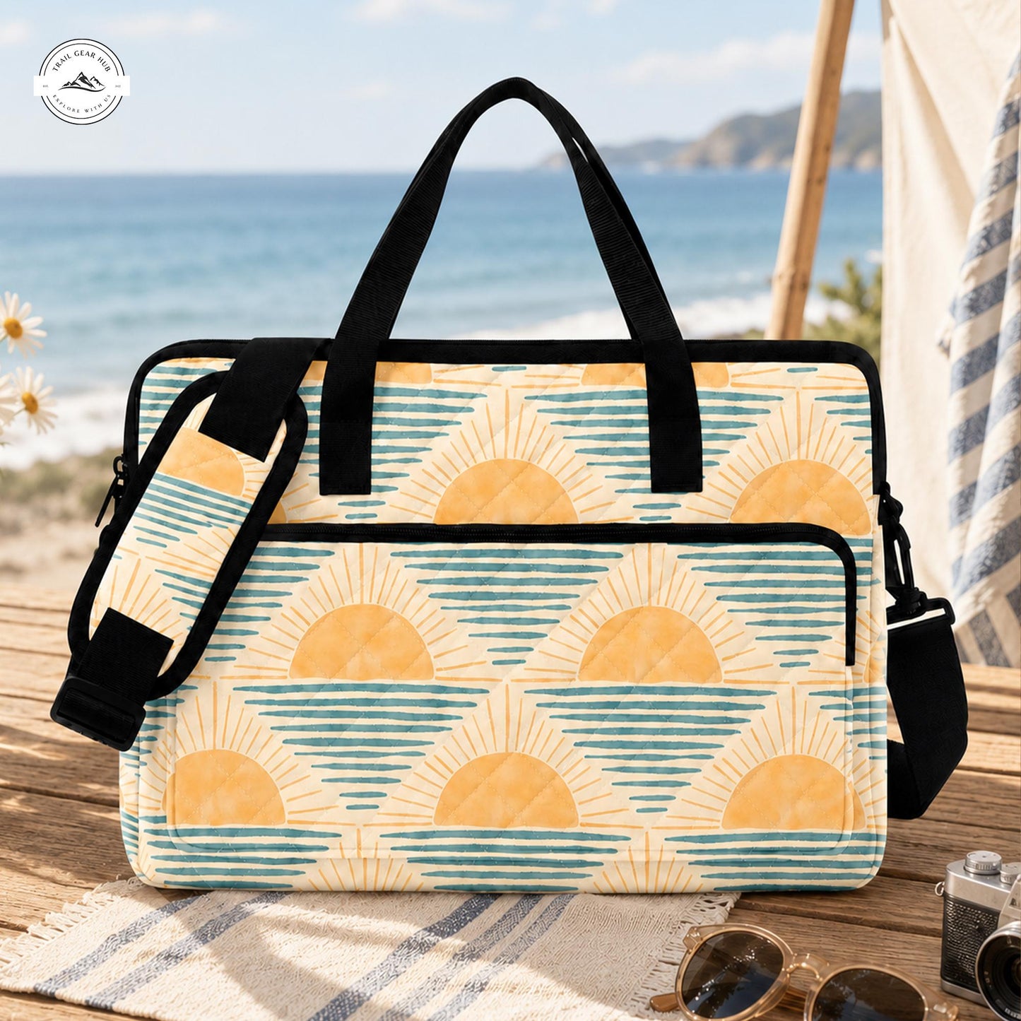 Boho Sun Quilted Laptop Bag LV05
