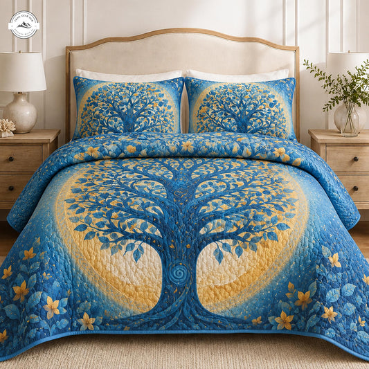 Celestial Tree of Life Quilted Bedding Set LV82