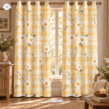 Yellow Daisy Quilted Curtains LV262QLTCT