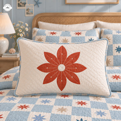 Vintage Star Pattern Quilted Pillow Cover LV263QLTPLC