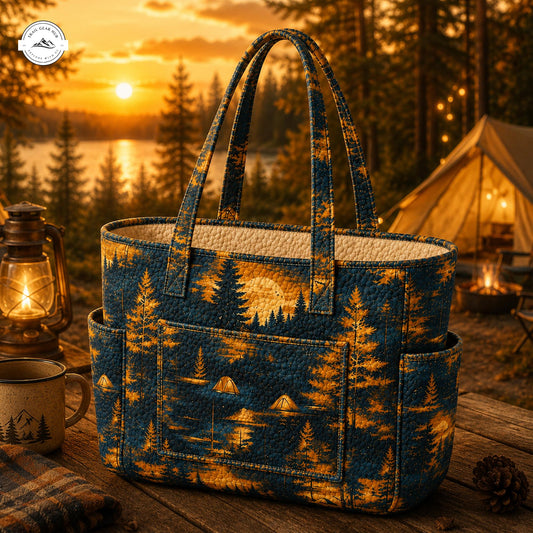 Wilderness Camping Multiple Pockets Quilted Tote Bag LV11