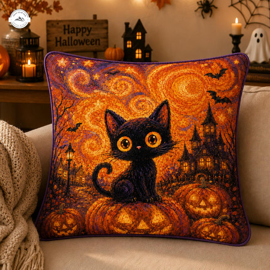 Spooky Night Halloween Quilted Pillow Cover LV04QLTPLC