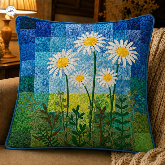 Daisy Garden Quilted Pillow Cover LV44QLTPLC