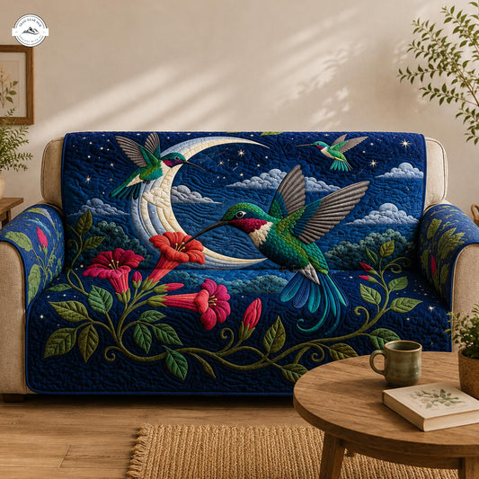 Bohemian Hummingbird Quilted Seat Sofa LV51