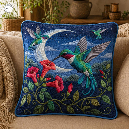 Bohemian Hummingbird Quilted Pillow Cover LV51QLTPLC