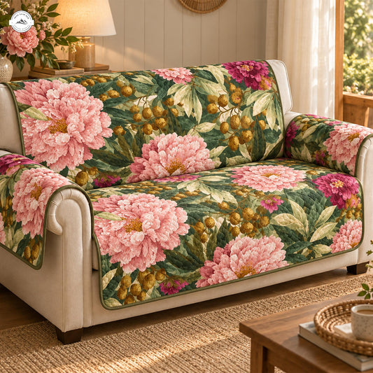 Boho Botanical Floral Quilted Seat Sofa LV190