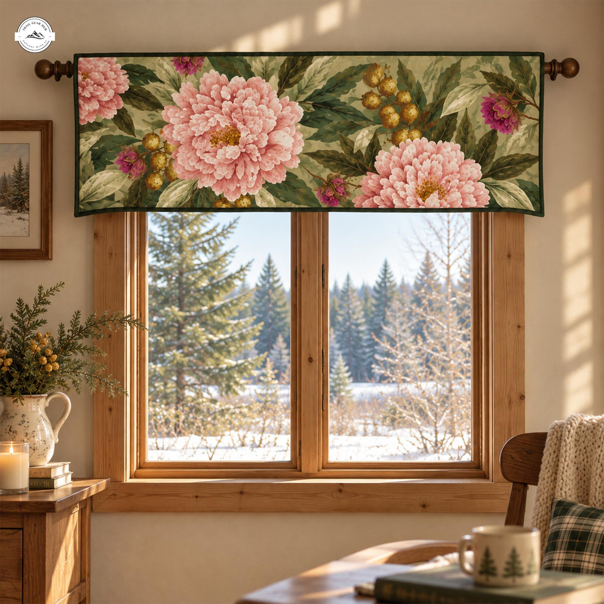 Boho Botanical Floral Quilted Valance LV190QLTVL