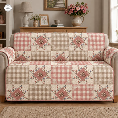 Charming Farmhouse Patchwork Quilted Seat Sofa LV218