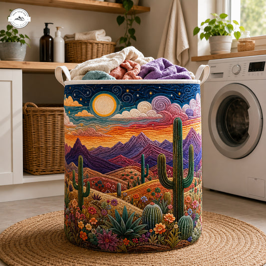 Desert Landscape Quilted Laundry Basket LV37